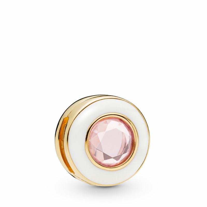 Pandora Reflexions™ Gleaming Circle Clip Charm NZ, 18ct Gold Plated (368245-VSQ)